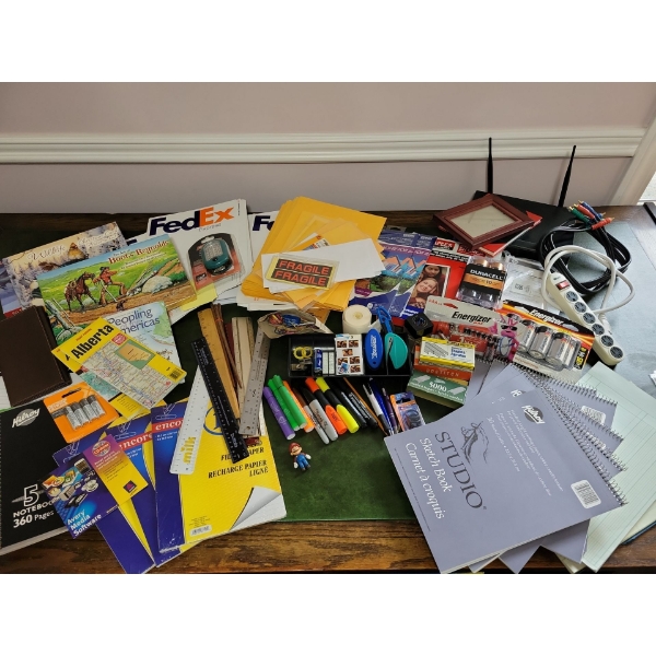 Vintage Stationary Hoard - Art Sketch Pads Photo Paper Staples Manilla Envelopes & More