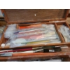 Image 3 : Wooden Cases w/ Painters' Supplies- Paint, Brushes 