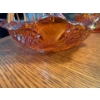 Image 3 : Rindskopf Carnival Glass. Fruit Bowl. Diamond Pattern. Marigold. Vintage. Indiana Glass Marigold Car