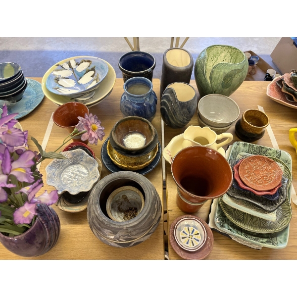 variety of pots, bowls, and bases