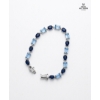 Image 1 : Millenia Bracelet Featuring A Blue Color Gradient Of Octagon-Cut Crystals In A Silver 925. Setting. 