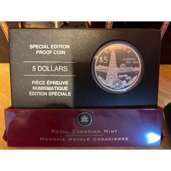 2005 $5 Alberta Centennial - Pure Silver Coin
SKU: 623932231351