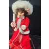 Image 4 : Candle Boy and Girl in Red Holiday Attire 7"Wooden Base, 24 T
