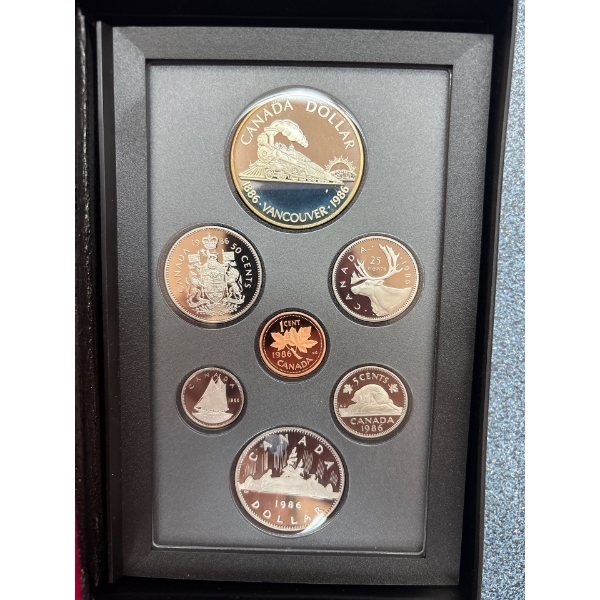 1986 Canadian double dollar set with 50% silver dollar