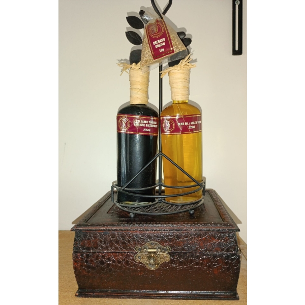 Home Decor Bundle  Balsamic Vinegar & Olive Oil Stand & Treasure Box