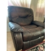 Image 1 : Lux Leather Overstuffed Electric Recliner 42x42x42 - Complete Horizontal Position