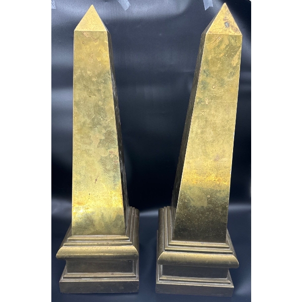 Brass Egyptian Obelisk - Set of 2 
