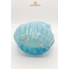 Image 4 :  Light Blue "Crescent Wing"  Murano Art Glass Vase 13''INCHES HEIGHT.