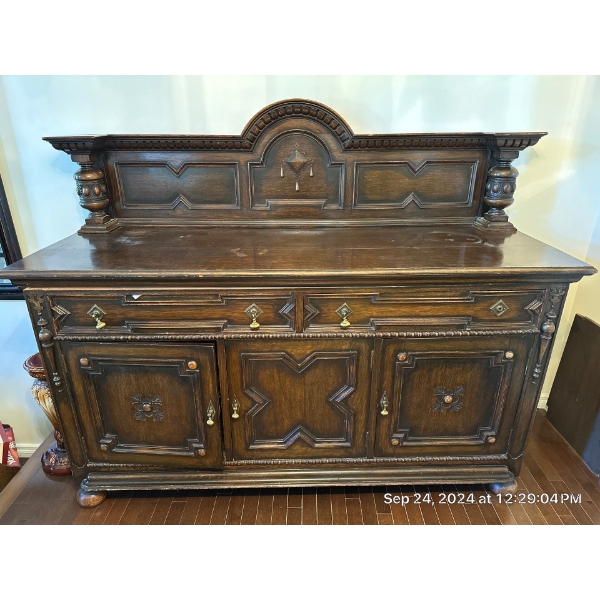 Victorian Oak Sideboard 71Lx54Hx25D