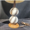 Image 3 : A Pair of Mid Century Stacked Sphere Table Lamps with String Shades- Tested
