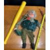 Image 1 : Vintage Marionette Porcelain Doll (Strings Torn & Chipping Throughout) Plus Plastic Toy Bat 