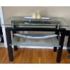 Image 1 : Modern Glass Rectangle Console Table w/Beautiful Home Decor Accents  36"w x 18"d x 38"tall