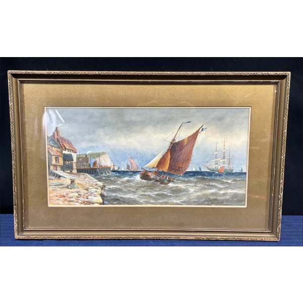 R.T. Wilding Original Watercolor 16Wx8H