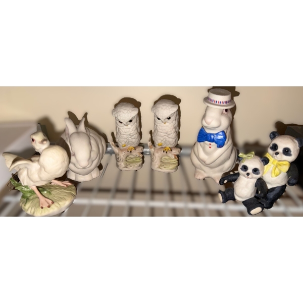 Cybis Animal Figures: Owls Tallest 4 T, Rabbit 5.5 Pandas and More!