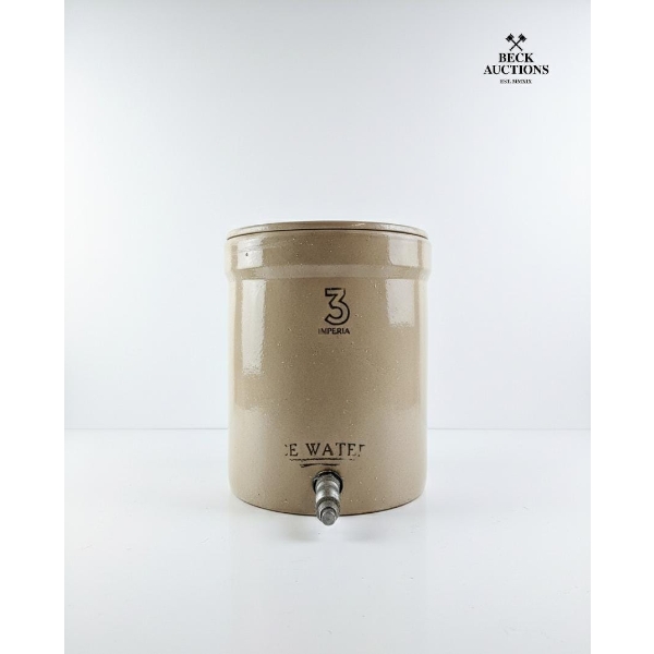 Vintage Imperia '3' Stoneware Water Filter Crock With A Dispenser Tap , 12''INCHES IN HEIGHT