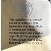 Image 2 : 1980 Alberta 75th Anniversary Medallion