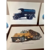 Image 4 :  Collection of vintage colored, Truck prints and 1929 black-and-white Ford model a Pullium moving va