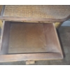 Image 3 : Bamboo and Woven Side Table w/ Cupboard and Drawer 24 W, 11 D, 22 T 