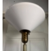 Image 2 : Tall Brass Floor Lamp with Large White Shade