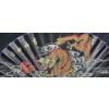 Image 4 : Large Paper Decor Fan w/ Dragon Motif 60 W, 35 T (When Opened) 