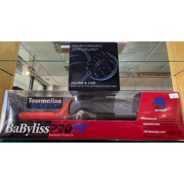 NEW Salon Hair Appliances -Baby Bliss Curl Iron & Hair Forensic Diffuser 