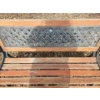 Image 2 : Two Seater Metal and Wood Garden Bench 50 W, 26 D, 31 T 