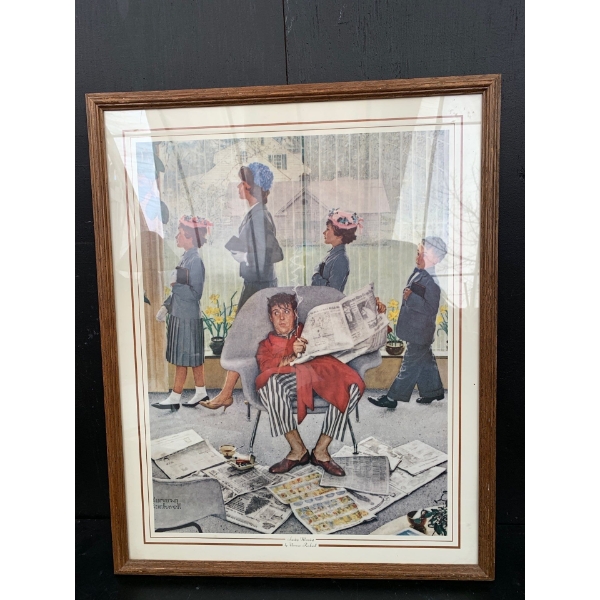 'Sunday Morning' Print By Normal Rockwell - 24x29 