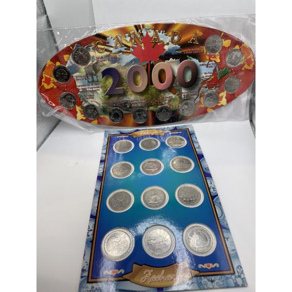 1999 and 2000 Canadian Quarter sets 
