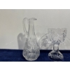 Image 5 : Crystal Pitcher, Candle Holders, Cup and Dish