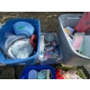 Image 5 : Outdoor dishes, table covers in plastic bins