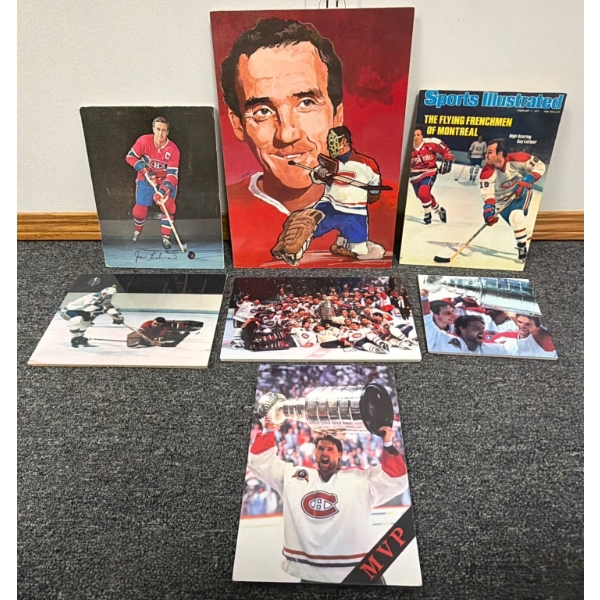 Montreal Canadiens Memorabilia Collection Featuring Jean Beliveau Signed Artwork