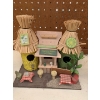Image 4 : Decor Lot two birdhouses, garden gnome cock cup 