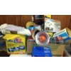 Image 1 : Box of Shop Towels & Large Light Bulb Collection w/ Motion Garage Lighting