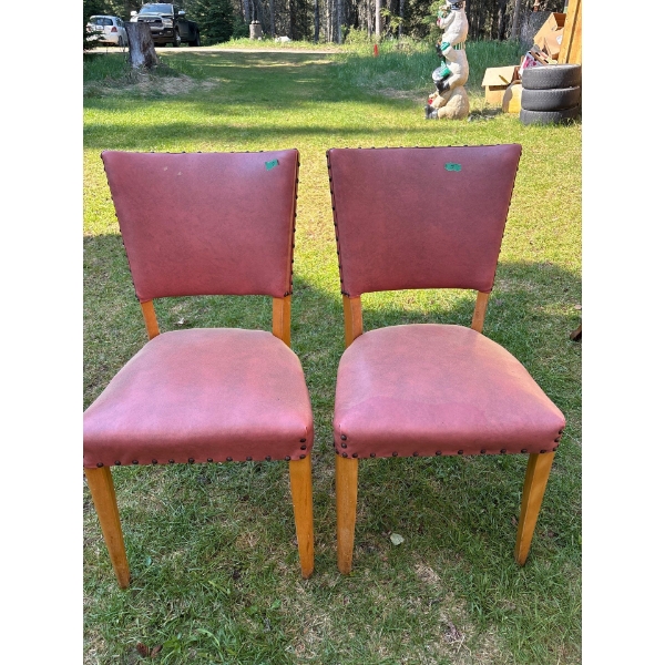 2 Retro Kitchen Chairs W17" H 33"