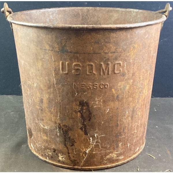 Antique U.S. Quartermaster Corps (USQMC) Metal Bucket