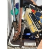 Image 6 : Beige Bin of Tools and Hardware Incl: Bolt Cutters, Cotter Pins, Wrench, Quick Clamp and More! (2nd)