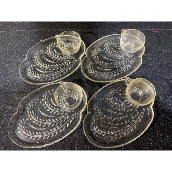 1950's Federal Glass Snack Set