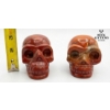 Image 2 : 2 hand-carved Red Jasper Crystal skulls. 3 IN T