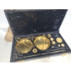 Image 1 : Brass Balance Scales w/ Case 9.5 X 5 (Case Size)