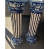 Image 1 : Blue & White Decorative Ceramic Pillars 10 dia at the top), 35 h