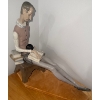 Image 4 : Lladro Porcelain Figurine - Don Quixote Seated Reading 9x19x15.75 Made In Spain 