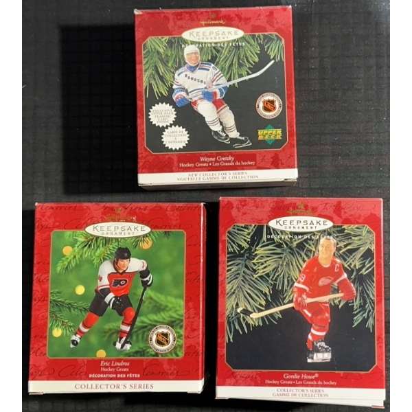 Keepsake Collectible Hockey Ornaments Set of 3