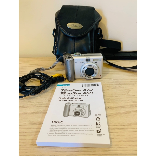 Canon PowerShot A70 Digital Camera with Accessories and Manual