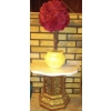 Image 1 : Lovely Small Decorative Stand w/ Marble Top and Artificial Flower 