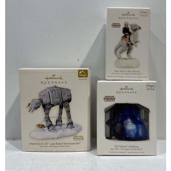 Star Wars - Han Solo to the Rescue, AT-AT and Snowspeeder, His Master's Bidding  Hallmark Ornaments