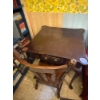 Image 1 : Antique Table & Chair  32"x32"x31"