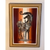Image 1 : Unique Equestrian Oil on Board Art Piece 27x38 Artist Illegable