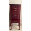 Image 1 : Beautiful Mahogany Jewelry Chest 18x12x39