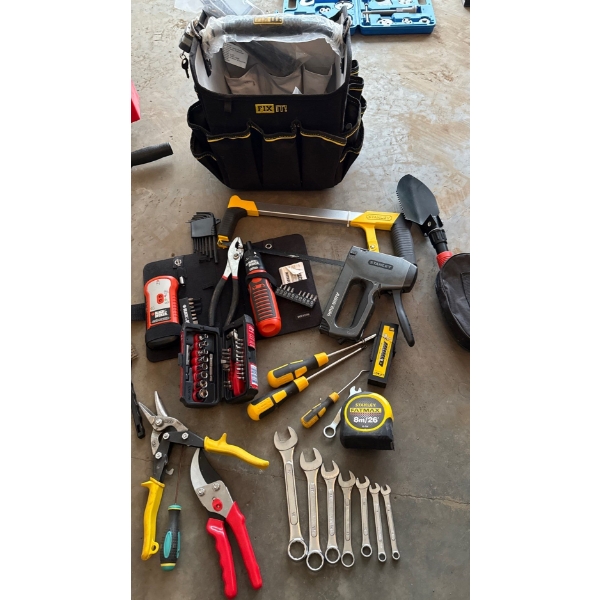 Handyman Essentials - Tool Tote w/ Assorted Hand Tools & More