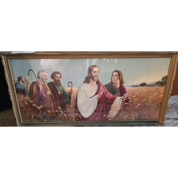 Giovanni Print of Jesus & Disciples in a Field 32 w 16 h